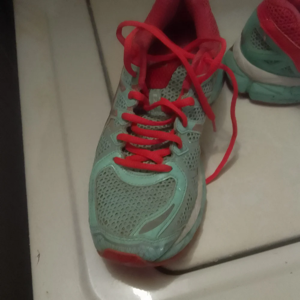 ASICS Women's‎ Athletic Shoes - Teal and Pink